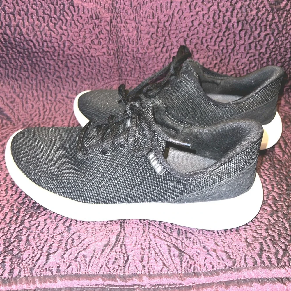 Kizik Womens 9.5 Madrid Eco‎ Knit Black Comfort Lace Up Shoes Hands Free  Mens 8